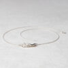 Handmade Ocean Wave necklace in lustrous and matte silver - Afbeelding 3