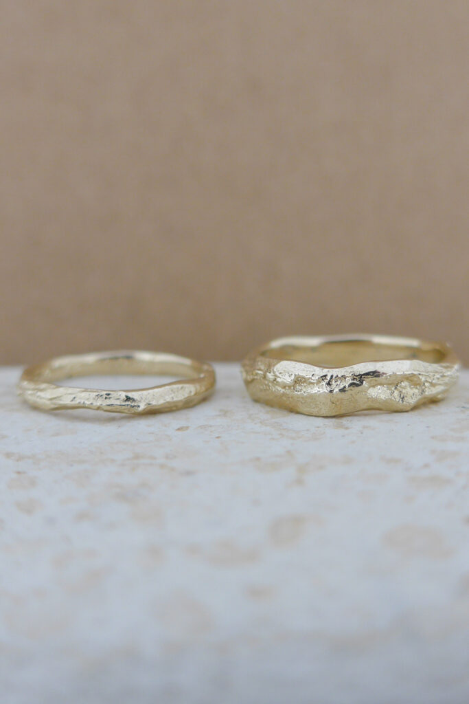 Organic wedding rings