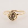 Gemma ring vooraanzicht roos diamant goud